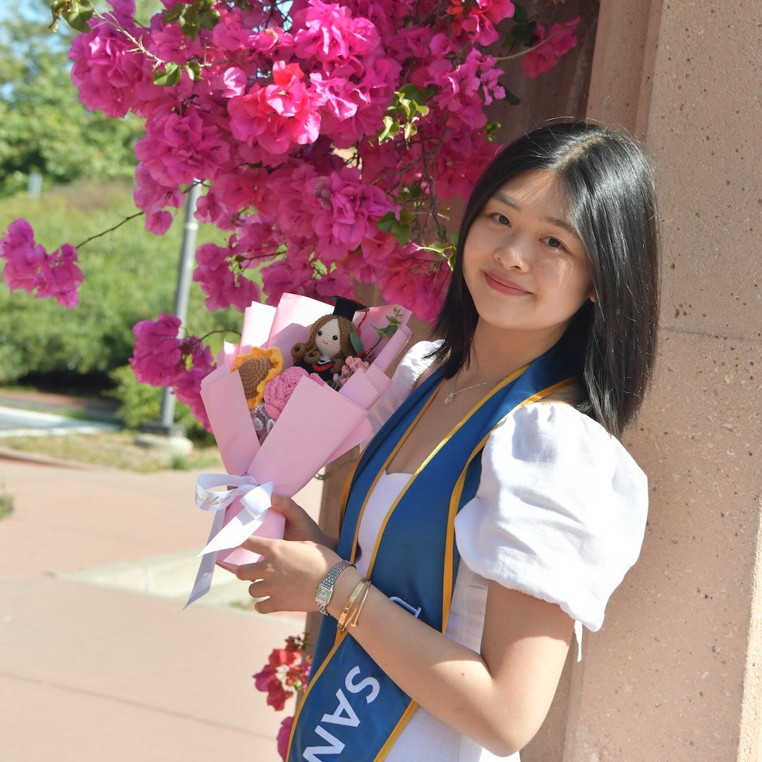 Kathleen Zhang 2026 grad in regalia