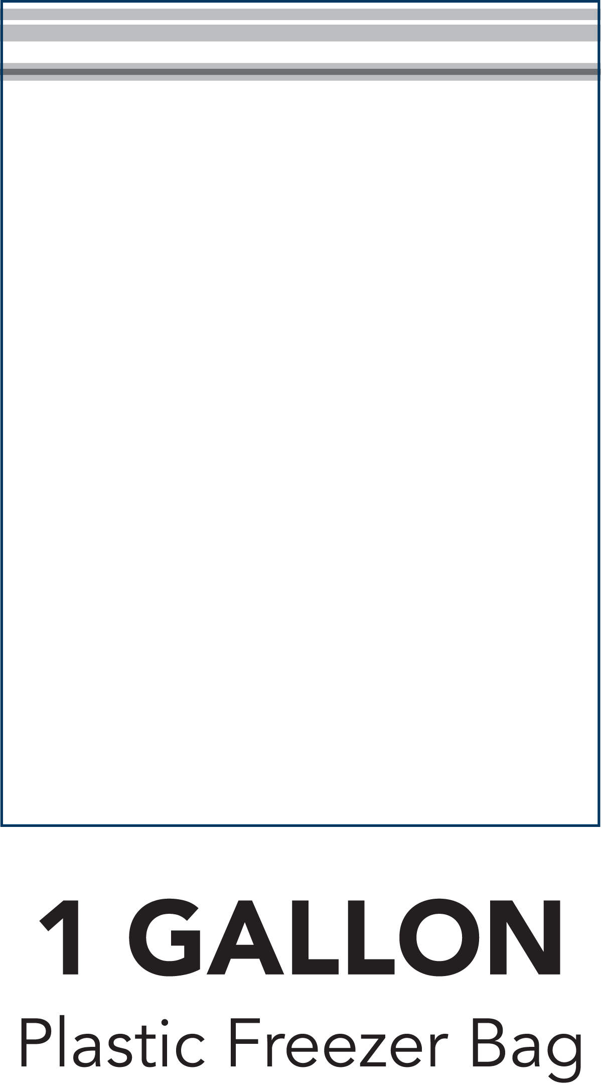 illustration of a 1 gallon freezer bag