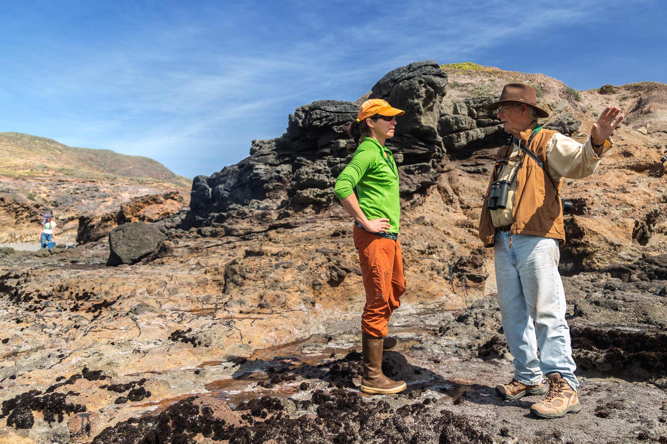 Researchers on Santa Cruz Island